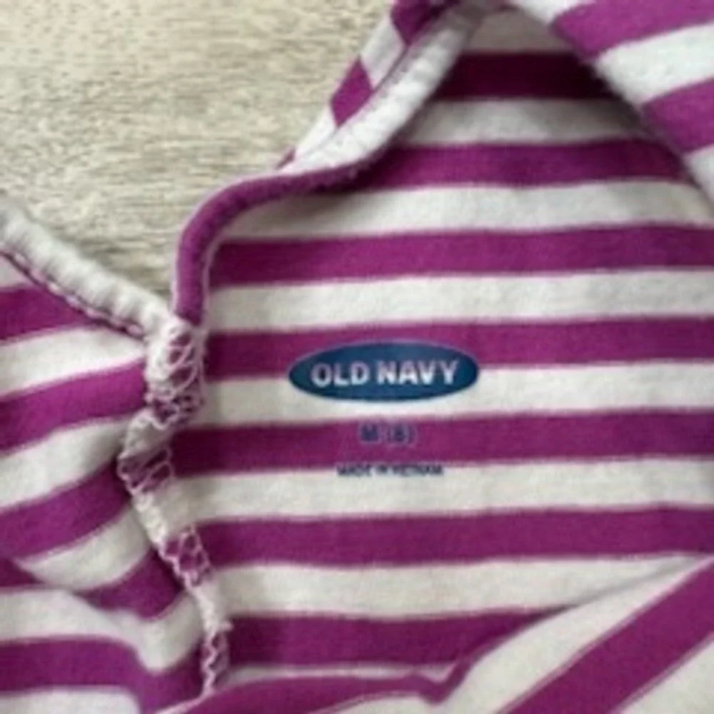 Old Navy‎ Girls Striped Dress Purple White Sleeveless Casual Kids Size M (8)